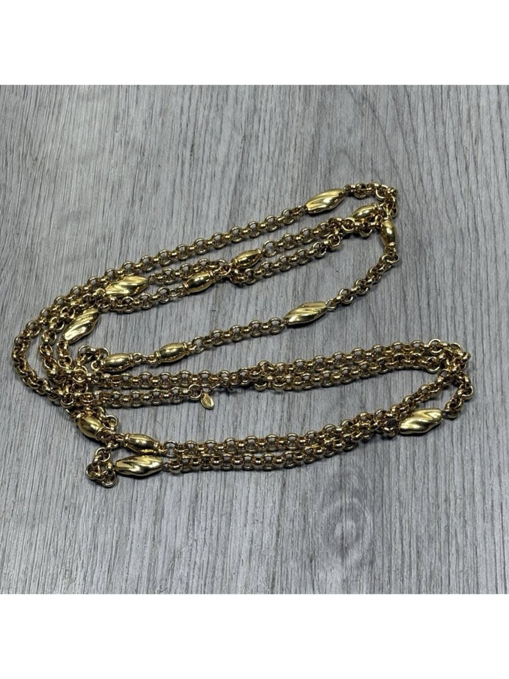 MONET Gold Tone Chain 54” Long Heavy Necklace Jewlery